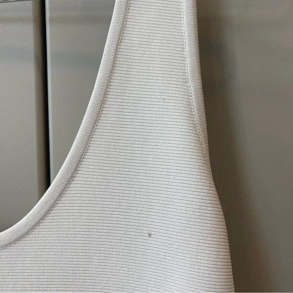 Herve Leger Paris White Bandage Silk Ruffle Trim Formal Cocktail Dress Small - Picture 3 of 11